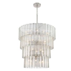 48"W Craftmade Museo 28 Light Chandelier - 48628-BNK - Brushed Polished Nickel