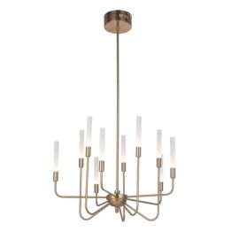 26.50"W Craftmade Valdi 10 Arm LED Chandelier - 49610-SB-LED - Satin Brass
