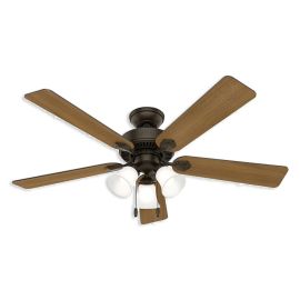  52" Hunter Swanson indoor Ceiling Fan With LED Module - 50887 - New Bronze
