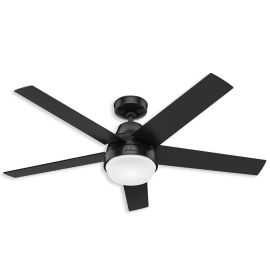 52" Hunter Aerodyne indoor Ceiling Fan With LED Module - 51314 - Matte Black