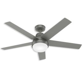 52" Hunter Aerodyne indoor Ceiling Fan With LED Module - 51315 - Matte Silver