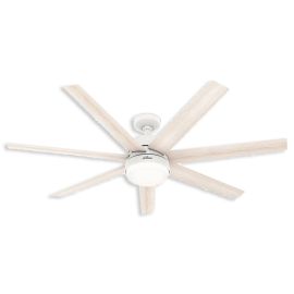 60" Hunter Phenomenon Wi-Fi indoor Ceiling Fan With LED Module - 51375 - Fresh White