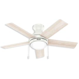 44" Hunter Aren Low Profile Ceiling Fan With LED Module - 51448 - Fresh White