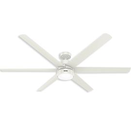  72" Hunter Solaria Outdoor Ceiling Fan With LED Module - 51477 - Fresh White