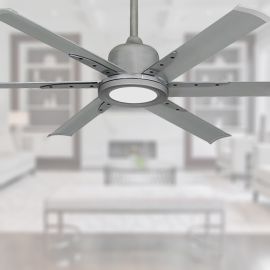 TroposAir 52" Titan II Ceiling Fan Brushed Nickel - Optional LED Light