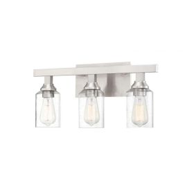 5.75"W Craftmade Chicago - 3 Light Vanity - 53103-BNK - Brushed Polished Nickel