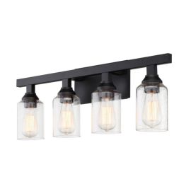5.75"W Craftmade Chicago - 4 Light Vanity - 53104-FB - Flat Black
