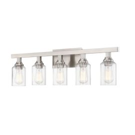 5.75"W Craftmade Chicago - 5 Light Vanity - 53105-BNK - Brushed Polished Nickel