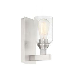 6"W Craftmade Chicago - 1 Light Wall Sconce - 53161-BNK - Brushed Polished Nickel