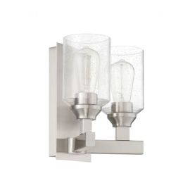 6"W Craftmade Chicago - 2 Light Wall Sconce - 53162-BNK - Brushed Polished Nickel