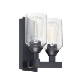 6"W Craftmade Chicago - 2 Light Wall Sconce - 53162-FB - Flat Black