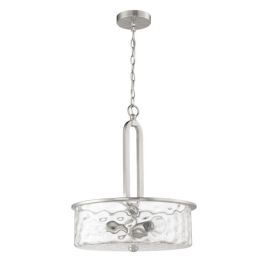 17.75"W Craftmade - Collins - 3 Light Pendant - 54293-BNK - Brushed Polished Nickel