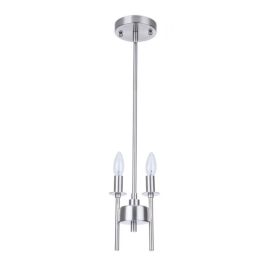 5.63"W Craftmade Larrson - 2 Light Mini Pendant - 54392-BNK - Brushed Polished Nickel