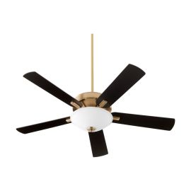 Quorum 54525-80 PREMIER 52" w/ LED Transitional Ceiling Fan - Aged Brass