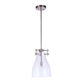 8.88"W Craftmade Chardonnay - 1 Light Mini Pendant - 55891-BNK - Brushed Polished Nickel