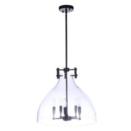 19.63"W Craftmade - Chardonnay - 5 Light Pendant - 55895-FB - Flat Black