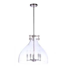 19.63"W Craftmade - Chardonnay - 5 Light Pendant - 55895-SB - Satin Brass