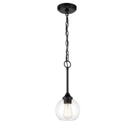 6"W Craftmade Glenda - 1 Light Mini Pendant - 56291-FB - Flat Black