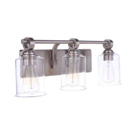 24.38"W Craftmade Romero - 3 Light Vanity - 56403-BNK - Brushed Polished Nickel