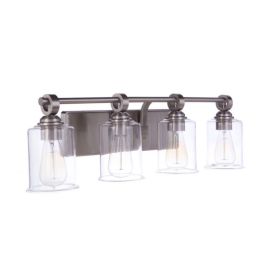 30.38"W Craftmade Romero - 4 Light Vanity - 56404-BNK - Brushed Polished Nickel