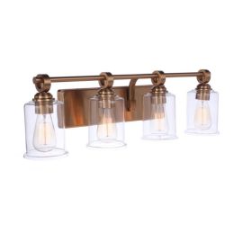 30.38"W Craftmade Romero - 4 Light Vanity - 56404-SB - Satin Brass