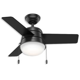  36" Hunter Aker indoor Ceiling Fan With LED Module - 59302 - Matte Black