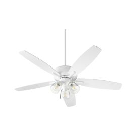 Quorum 7052-308 BREEZE 52" Three Lights Transitional Ceiling Fan - Studio White