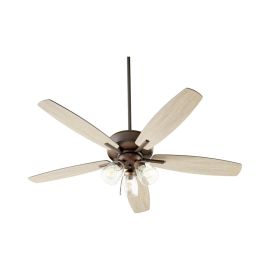 Quorum 7052-386 BREEZE 52" Three Lights Transitional Ceiling Fan - Oiled Bronze