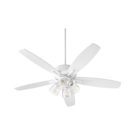 Quorum 7052-408 BREEZE 52" Four Lights Transitional Ceiling Fan - Studio White