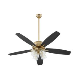 Quorum 7052-480 BREEZE 52" Four Lights Transitional Ceiling Fan - Aged Brass
