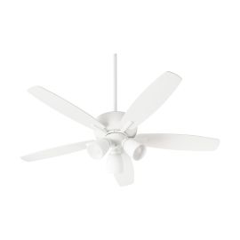 Quorum 70525-308 BREEZE 52" Three Lights Transitional Ceiling Fan - Studio White