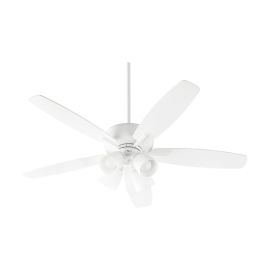 Quorum 70525-408 BREEZE 52" Four Lights Transitional Ceiling Fan - Studio White