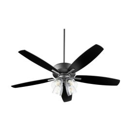 Quorum 70525-469 BREEZE 52" Four Lights Transitional Ceiling Fan - Black