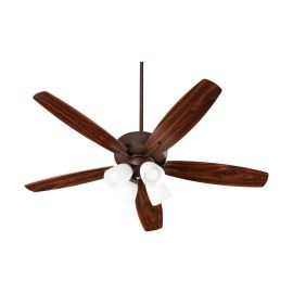Quorum 70525-486 BREEZE 52" Four Lights Transitional Ceiling Fan - Oiled Bronze