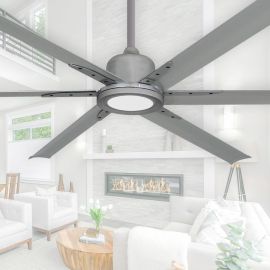 Big 72" Ceiling Fan - TroposAir Titan II Brushed Nickel - Optional LED Light