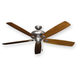 Tiara Satin Steel Ceiling Fan w/ 72" Oak Blades