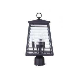 8.25"W Craftmade Outdoor Armstrong 3 Light Post Mount - ZA4115-MN - Midnight