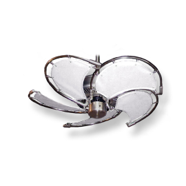 Bermuda Breeze 31" Nautical Ceiling Fan - Satin Steel w/ Pure White