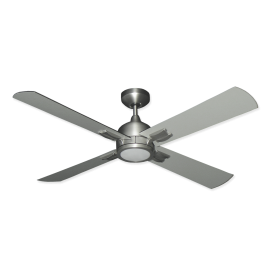 52" TroposAir Captiva Ceiling Fan - Satin Steel / Silver Blades