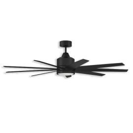 60" Craftmade Champion LED Outdoor Ceiling Fan - flat black finish with LED light kit