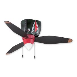 48" Craftmad WarPlanes Tiger Shark Finish with Warplane Blades and Light Kit