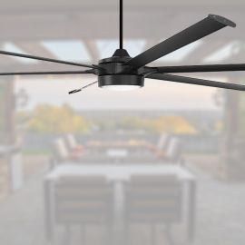 Craftmade PRT120FB6 Prost 120" Ceiling Fan with Light - Flat Black