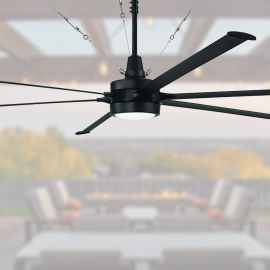 Craftmade PRT144FB6 Prost 144 Inch Ceiling Fan - Flat Black