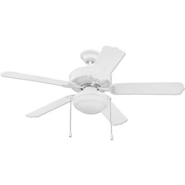 52" Craftmade Enduro Plastic White Finish with White Blades and Light Kit