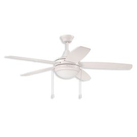 52" Craftmade Phaze Energy Star 5 DC LED Ceiling Fan - white finish with LED light kit