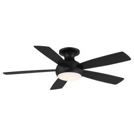WAC Smart Fans F-035L-MB ODYSSEY 52" Flush Mount Fan w/ LED Light - Matte Black