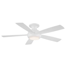 WAC Smart Fans F-035L-MW ODYSSEY 52" Flush Mount Fan w/ LED Light - Matte White