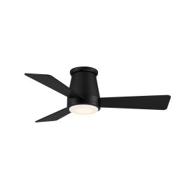 WAC Smart Fans F-036L-MB HUG 44" Flush Mount Fan w/ LED Light - Matte Black