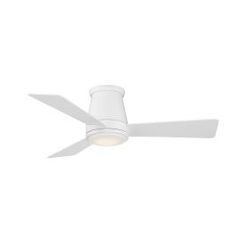 WAC Smart Fans F-036L-MW HUG 44" Flush Mount Fan w/ LED Light - Matte White