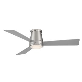 WAC Smart Fans F-037L-BN HUG 52" Flush Mount Fan w/ LED Light - Brushed Nickel